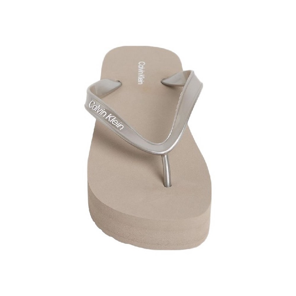 CALVIN KLEIN FLATFORM FLIP FLOP MET TPU ΠΑΝΤΟΦΛΑ ΓΥΝΑΙΚΕΙΑ TAUPE