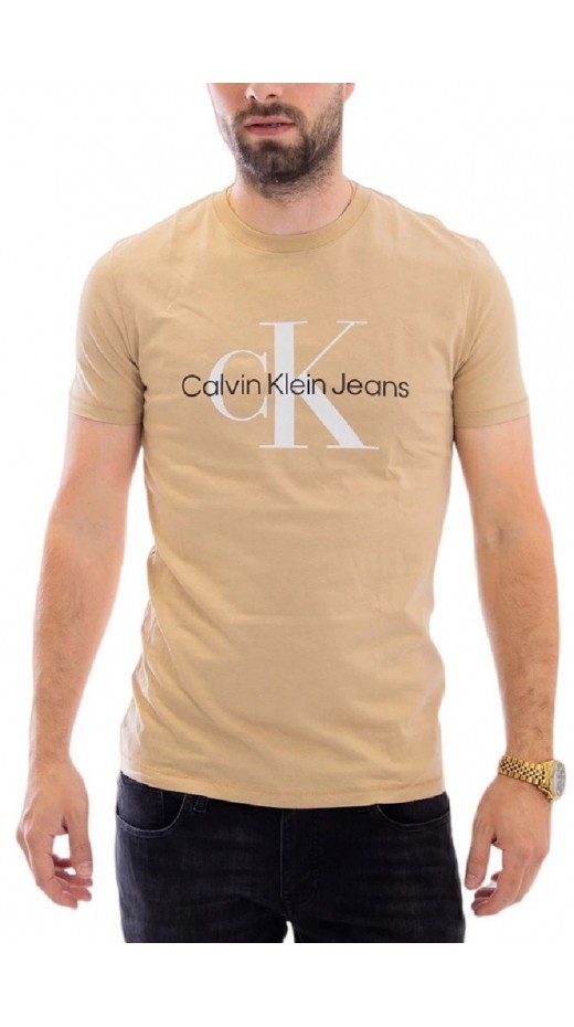 CALVIN KLEIN JEANS SEASONAL MONOGRAM TEE T-SHIRT ΑΝΔΡΙΚΟ TRAVERTINE