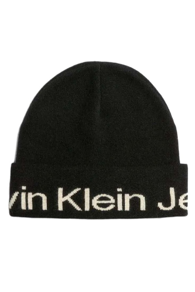 CALVIN KLEIN JEANS LOGO BEANIE ΣΚΟΥΦΟΣ ΓΥΝΑΙΚΕΙΟΣ BLACK