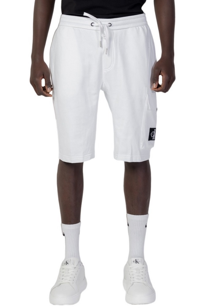 CALVIN KLEIN JEANS MONOLOGO BADGE HWK SHORT ΣΟΡΤΣ ΑΝΔΡΙΚΟ WHITE
