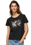 PEPE JEANS LALI T-SHIRT ΓΥΝΑΙΚΕΙΟ BLACK