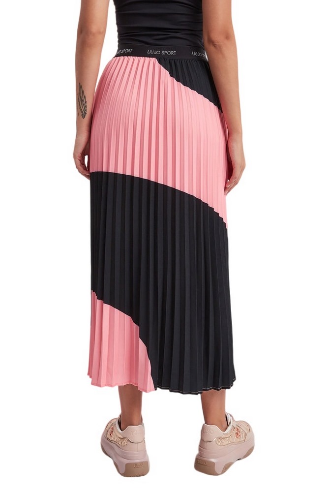 ΦΟΥΣΤΑ GONNA TS NAVETTA CADY CREPE POLY RICI ΓΥΝΑΙΚΕΙΑ LIU JO BLACK/PINK