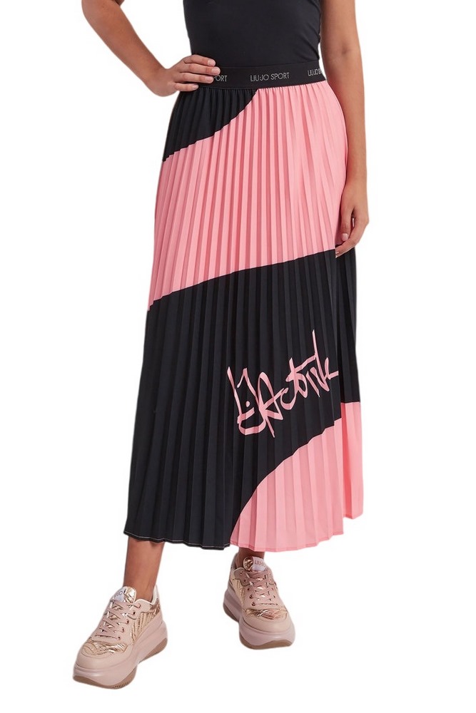 ΦΟΥΣΤΑ GONNA TS NAVETTA CADY CREPE POLY RICI ΓΥΝΑΙΚΕΙΑ LIU JO BLACK/PINK