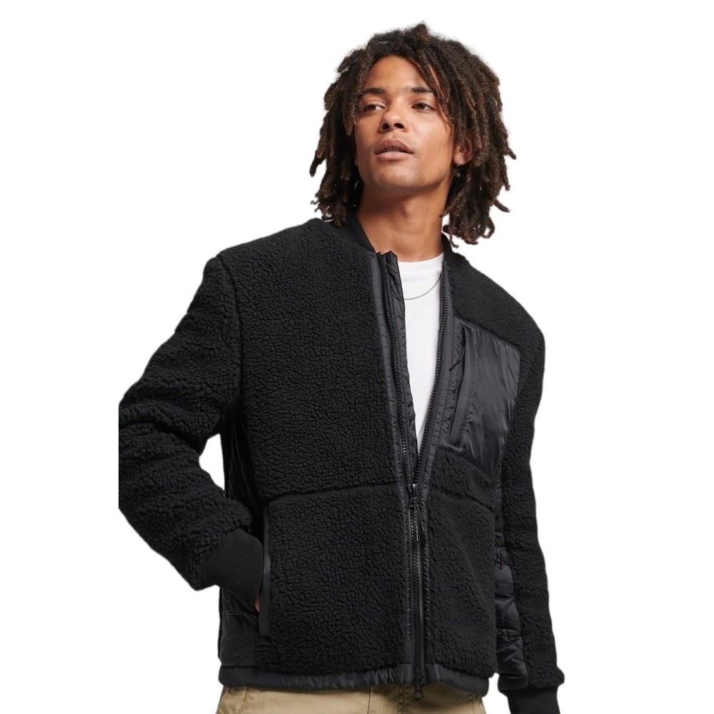 ΜΠΟΥΦΑΝ D3 VINTAGE SHERPA ZIP THRU ΑΝΔΡΙΚΟ SUPERDRY BLACK