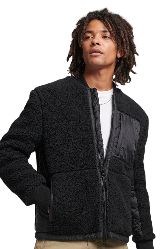 ΜΠΟΥΦΑΝ D3 VINTAGE SHERPA ZIP THRU ΑΝΔΡΙΚΟ SUPERDRY BLACK