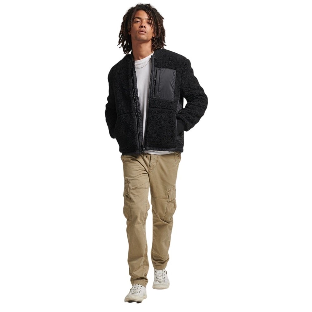 ΜΠΟΥΦΑΝ D3 VINTAGE SHERPA ZIP THRU ΑΝΔΡΙΚΟ SUPERDRY BLACK