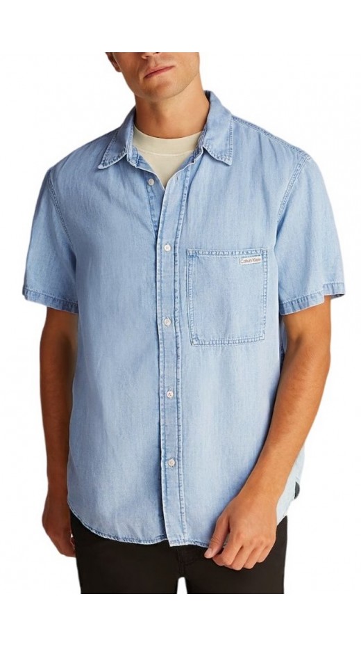 CALVIN KLEIN JEANS REGULAR SS DENIM SHIRT ΠΟΥΚΑΜΙΣΟ ΑΝΔΡΙΚΟ DENIM LIGHT