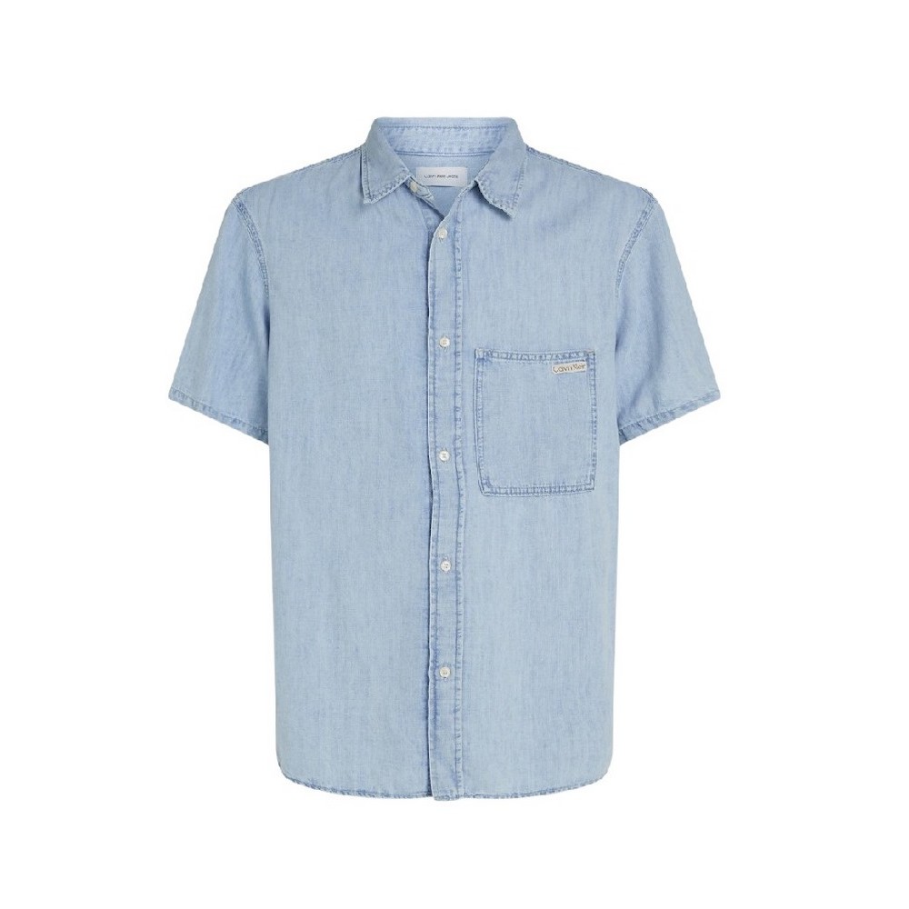 CALVIN KLEIN JEANS REGULAR SS DENIM SHIRT ΠΟΥΚΑΜΙΣΟ ΑΝΔΡΙΚΟ DENIM LIGHT
