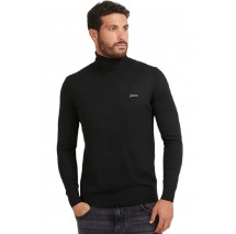 GUESS AARON LS TN SWEATER ΜΠΛΟΥΖΑ ΠΛΕΚΤΗ ΑΝΔΡΙΚΗ BLACK