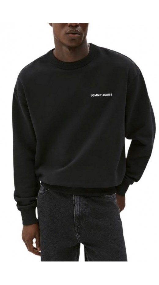 TOMMY JEANS  RLX VARSITY CREST CREW EXT ΦΟΥΤΕΡ ΑΝΔΡΙΚΟ BLACK