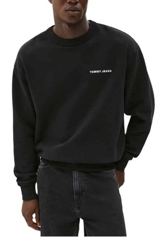 TOMMY JEANS  RLX VARSITY CREST CREW EXT ΦΟΥΤΕΡ ΑΝΔΡΙΚΟ BLACK