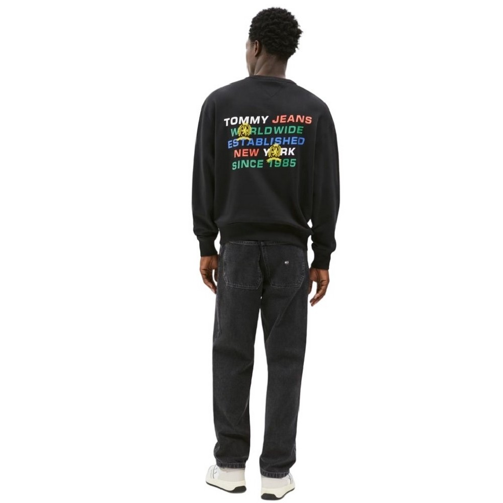 TOMMY JEANS  RLX VARSITY CREST CREW EXT ΦΟΥΤΕΡ ΑΝΔΡΙΚΟ BLACK