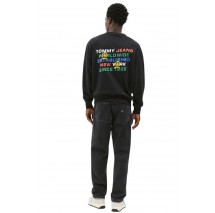 TOMMY JEANS  RLX VARSITY CREST CREW EXT ΦΟΥΤΕΡ ΑΝΔΡΙΚΟ BLACK