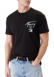 TOMMY JEANS REG CITY SIGN EXT T-SHIRT ΜΠΛΟΥΖΑ ΑΝΔΡΙΚΗ BLACK