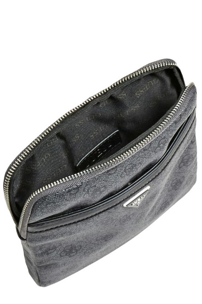 GUESS MILANO CROSSBODY FLAT ΤΣΑΝΤΑ ΑΝΔΡΙΚΗ BLACK