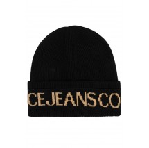 VERSACE JEANS COUTURE BIG BEANIE CIRCONFERENZA ΣΚΟΥΦΟΣ ΓΥΝΑΙΚΕΙΟΣ BLACK