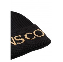 VERSACE JEANS COUTURE BIG BEANIE CIRCONFERENZA ΣΚΟΥΦΟΣ ΓΥΝΑΙΚΕΙΟΣ BLACK