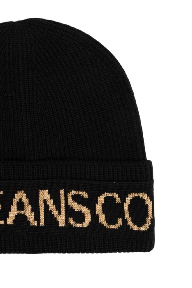 VERSACE JEANS COUTURE BIG BEANIE CIRCONFERENZA ΣΚΟΥΦΟΣ ΓΥΝΑΙΚΕΙΟΣ BLACK