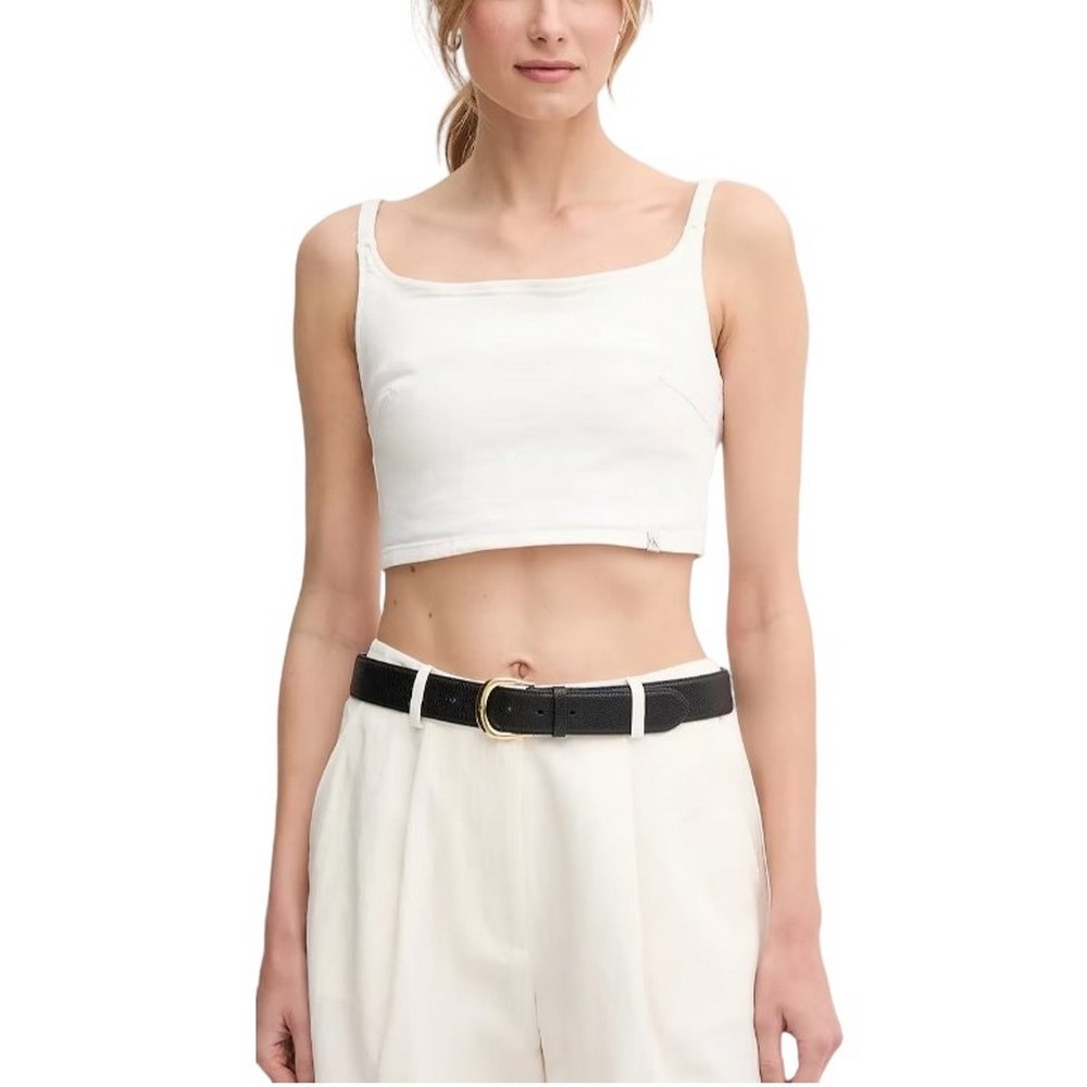 CALVIN KLEIN JEANS DENIM BRALETTE ΤΟΠ ΓΥΝΑΙΚΕΙΟ WHITE