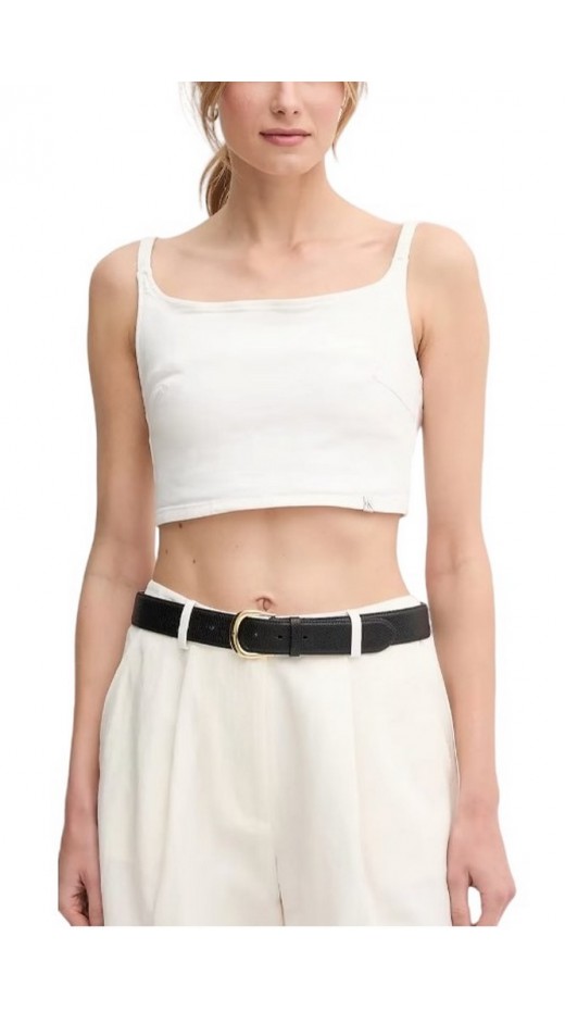 CALVIN KLEIN JEANS DENIM BRALETTE ΤΟΠ ΓΥΝΑΙΚΕΙΟ WHITE