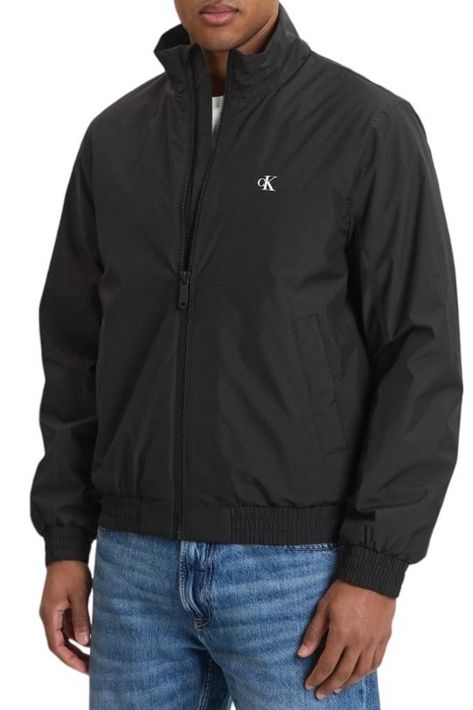 CALVIN KLEIN JEANS RIPSTOP PADDED HARRINGTON ΜΠΟΥΦΑΝ ΑΝΔΡΙΚΟ BLACK