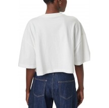 CALVIN KLEIN JEANS CROPPED BOXY HERITAGE CREST T-SHIRT ΜΠΛΟΥΖΑ ΓΥΝΑΙΚΕΙΑ BRIGHT WHITE