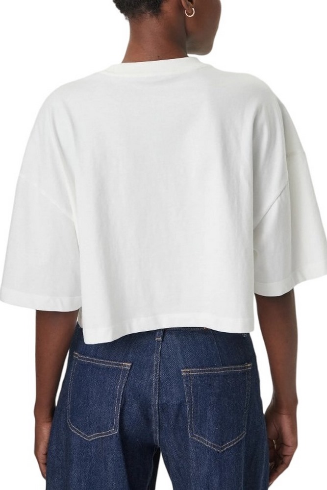 CALVIN KLEIN JEANS CROPPED BOXY HERITAGE CREST T-SHIRT ΜΠΛΟΥΖΑ ΓΥΝΑΙΚΕΙΑ BRIGHT WHITE