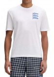HUGO BOSS JERSEY NALIEN T-SHIRT ΜΠΛΟΥΖΑ ΑΝΔΡΙΚΗ WHITE