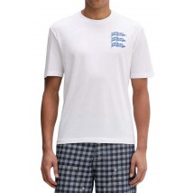 HUGO BOSS JERSEY NALIEN T-SHIRT ΜΠΛΟΥΖΑ ΑΝΔΡΙΚΗ WHITE