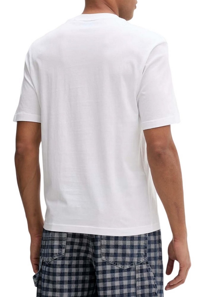 HUGO BOSS JERSEY NALIEN T-SHIRT ΜΠΛΟΥΖΑ ΑΝΔΡΙΚΗ WHITE
