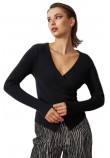 ALE BLOUSE KNIT RIBBED 8P20477 ΜΠΛΟΥΖΑ ΠΛΕΚΤΗ ΓΥΝΑΙΚΕΙΑ BLACK