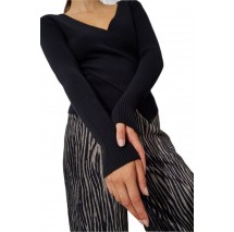 ALE BLOUSE KNIT RIBBED 8P20477 ΜΠΛΟΥΖΑ ΠΛΕΚΤΗ ΓΥΝΑΙΚΕΙΑ BLACK