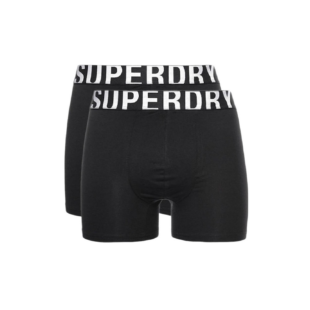 SUPERDRY BOXER DUAL LOGO DOUBLE PACK ΕΣΩΡΟΥΧΟ ΑΝΔΡΙΚΟ BLACK