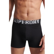 SUPERDRY BOXER DUAL LOGO DOUBLE PACK ΕΣΩΡΟΥΧΟ ΑΝΔΡΙΚΟ BLACK