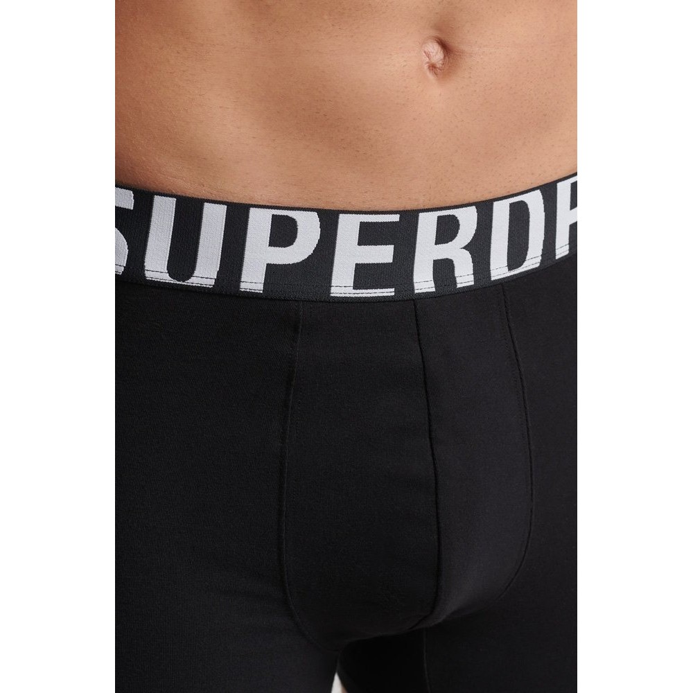 SUPERDRY BOXER DUAL LOGO DOUBLE PACK ΕΣΩΡΟΥΧΟ ΑΝΔΡΙΚΟ BLACK