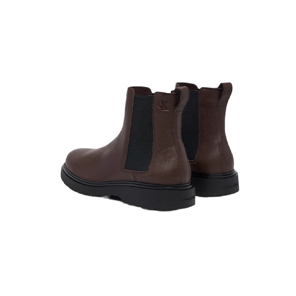 CLAVIN KLEIN COMBAT ESS CHELSEA BOOT LTH ΠΑΠΟΥΤΣΙ ΑΝΔΡΙΚΟ BROWN