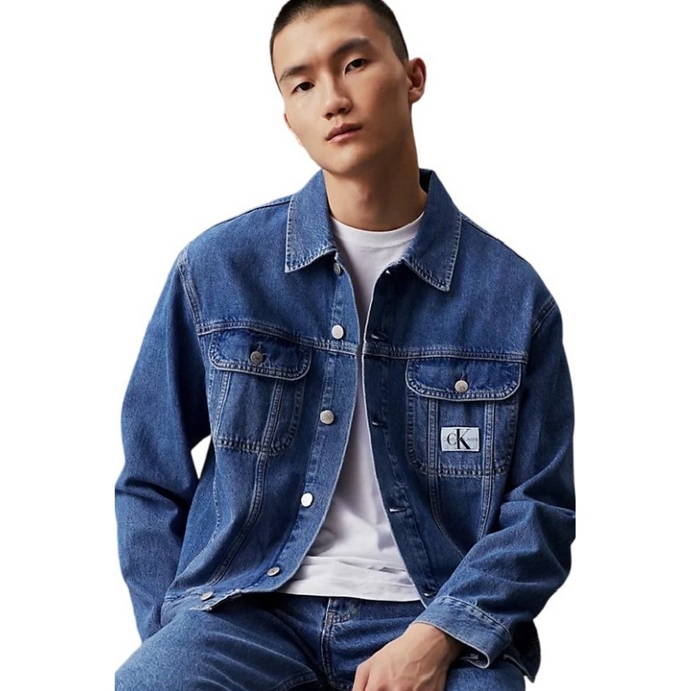 CALVIN KLEIN JEANS REGULAR 90s DENIM JACKET ΜΠΟΥΦΑΝ ΑΝΔΡΙΚΟ BLUΕ DENIM