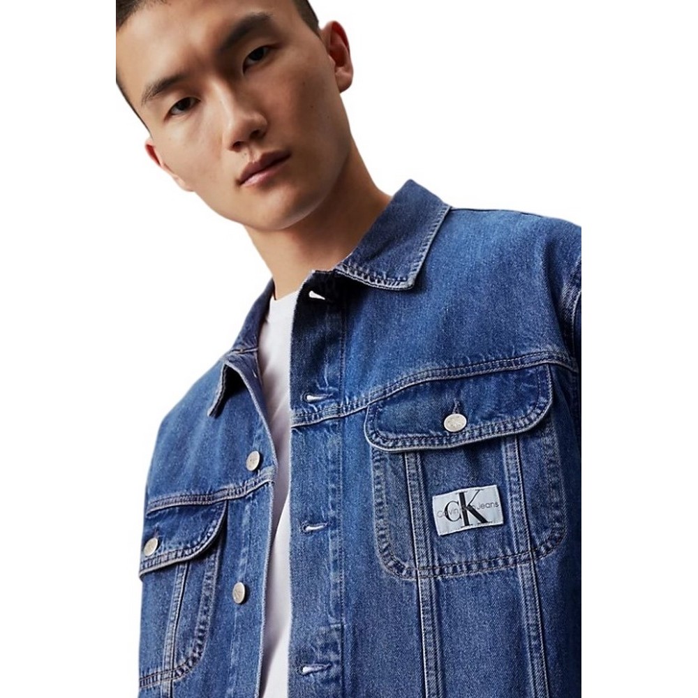 CALVIN KLEIN JEANS REGULAR 90s DENIM JACKET ΜΠΟΥΦΑΝ ΑΝΔΡΙΚΟ BLUΕ DENIM