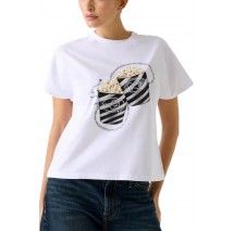 GUESS CN POPCORN T-SHIRT ΜΠΛΟΥΖΑ ΓΥΝΑΙΚΕΙΑ WHITE