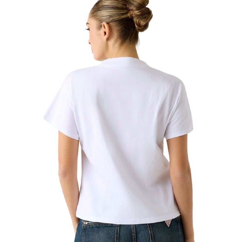 GUESS CN POPCORN T-SHIRT ΜΠΛΟΥΖΑ ΓΥΝΑΙΚΕΙΑ WHITE