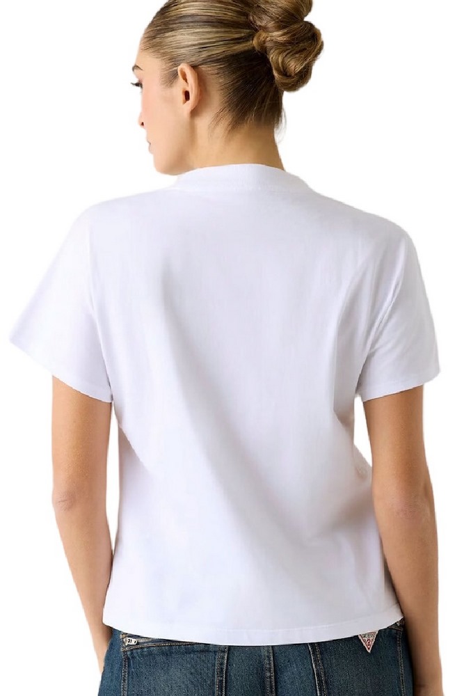 GUESS CN POPCORN T-SHIRT ΜΠΛΟΥΖΑ ΓΥΝΑΙΚΕΙΑ WHITE