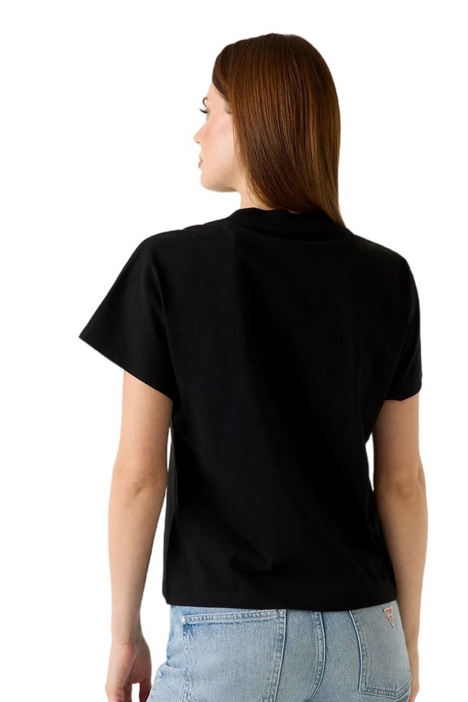 GUESS CN POPCORN T-SHIRT ΜΠΛΟΥΖΑ ΓΥΝΑΙΚΕΙΑ BLACK