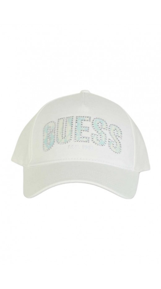 GUESS INES COTTON CAP ΚΑΠΕΛΟ ΓΥΝΑΙΚΕΙΟ WHITE