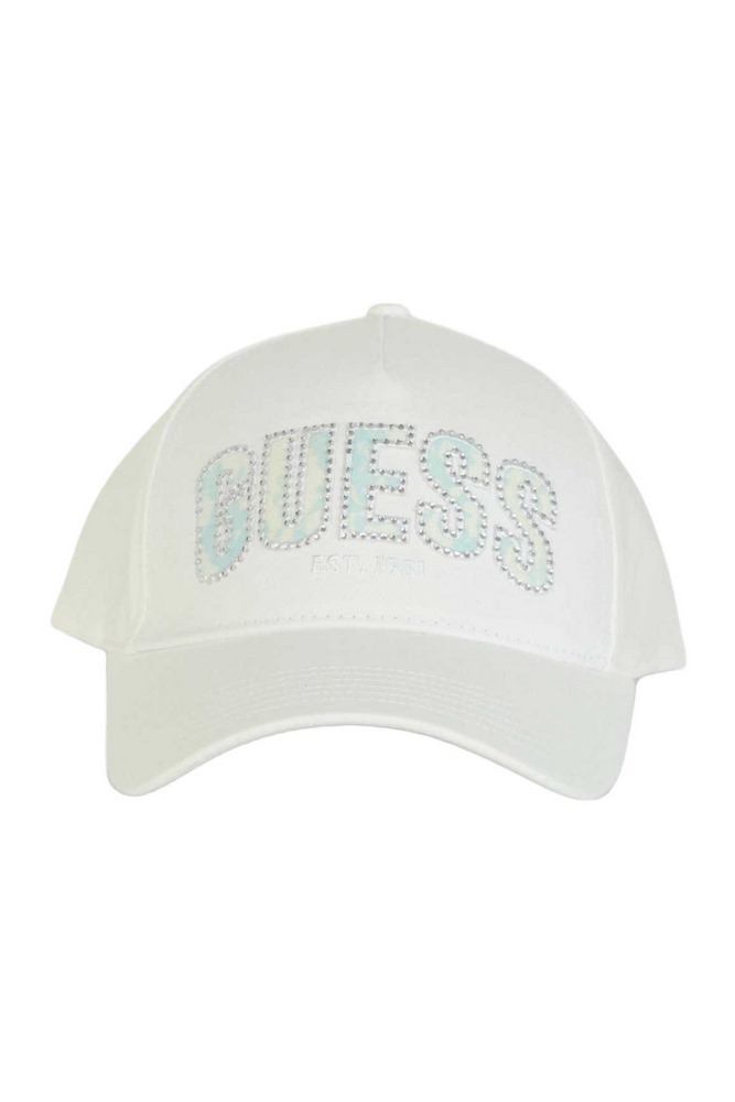 GUESS INES COTTON CAP ΚΑΠΕΛΟ ΓΥΝΑΙΚΕΙΟ WHITE