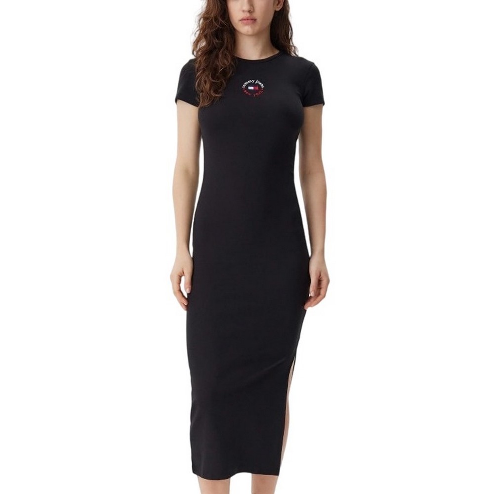 TOMMY JEANS BODYCON LOGO 2 DRESS ΦΟΡΕΜΑ ΓΥΝΑΙΚΕΙΟ BLACK