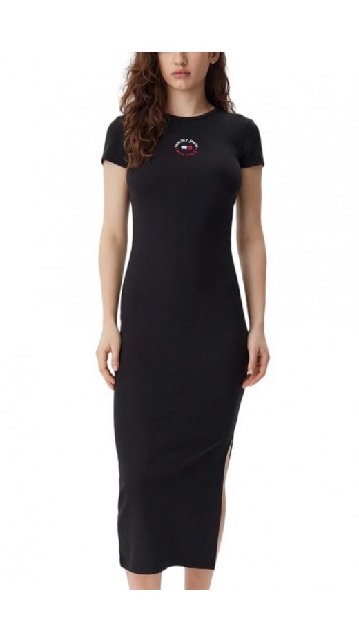 TOMMY JEANS BODYCON LOGO 2 DRESS ΦΟΡΕΜΑ ΓΥΝΑΙΚΕΙΟ BLACK