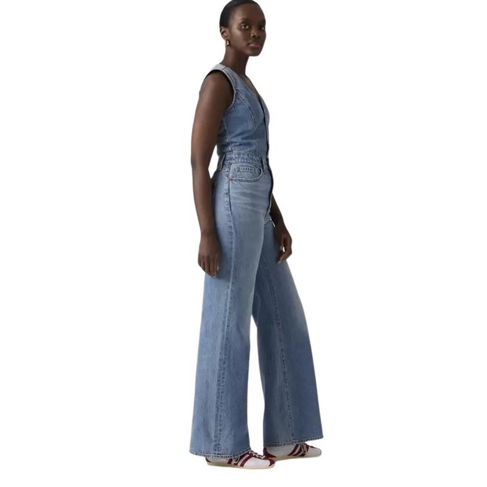 LEVIS® DNM VEST WIDELG JUMPSUIT WORN IN ΤΖΙΝ ΟΛΟΣΩΜΗ ΦΟΡΜΑ ΓΥΝΑΙΚΕΙΑ MED INDIGO