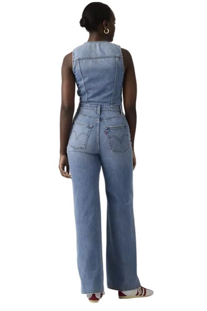 LEVIS® DNM VEST WIDELG JUMPSUIT WORN IN ΤΖΙΝ ΟΛΟΣΩΜΗ ΦΟΡΜΑ ΓΥΝΑΙΚΕΙΑ MED INDIGO
