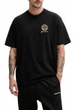 GUESS JEANS SS CN OS EMBROIDE ΜΠΛΟΥΖΑ ΑΝΔΡΙΚΗ BLACK