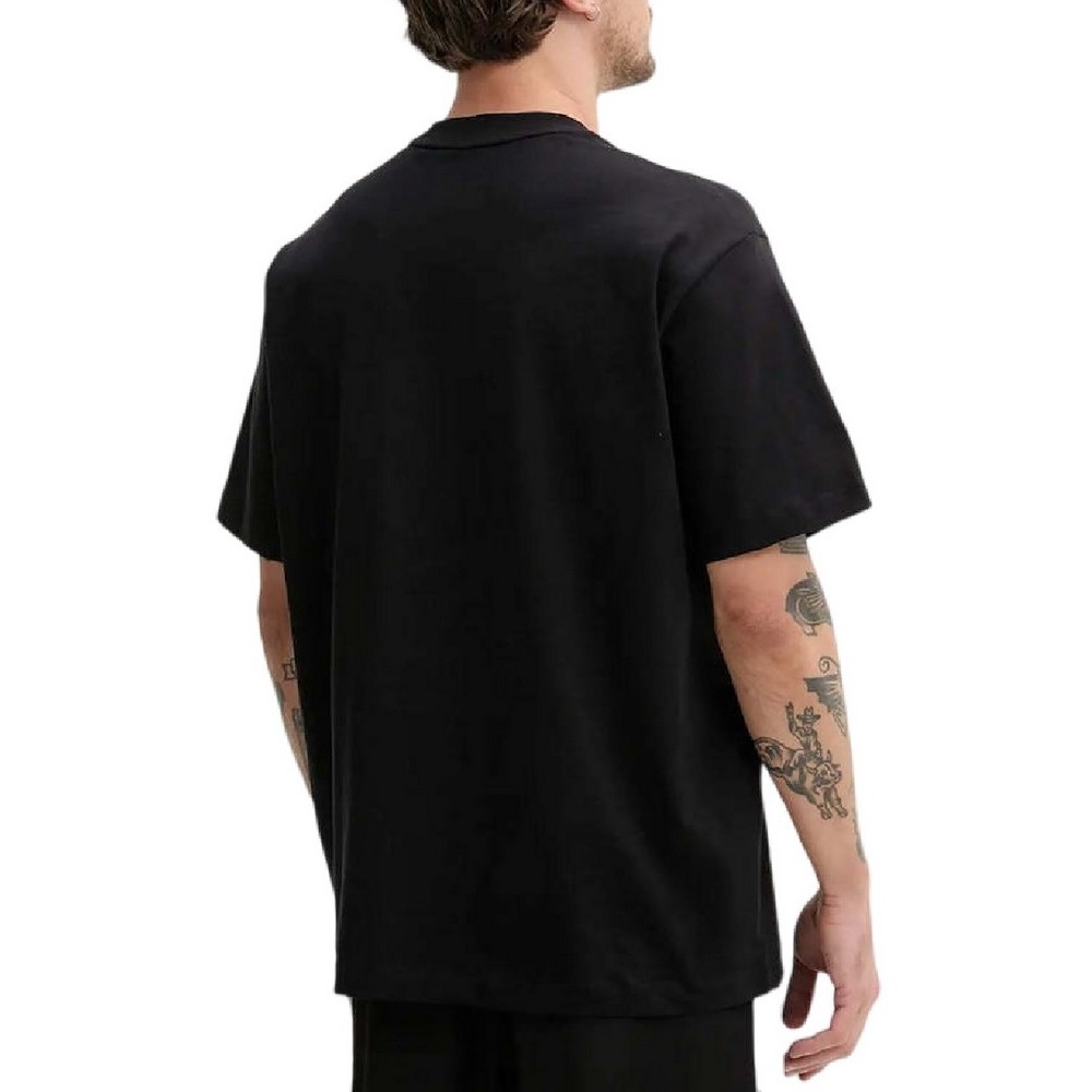 GUESS JEANS SS CN OS EMBROIDE ΜΠΛΟΥΖΑ ΑΝΔΡΙΚΗ BLACK